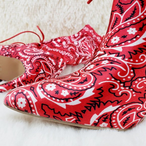 Drawstring 4" Stiletto High Heel Mid Calf Boots 8.5 LAST ONE - Picture 5 of 11